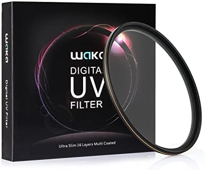 waka 52mm MC UV Filter - Ultra Slim 16 Layers Multi Coated Ultraviolet Protection Lens Filter for Canon Nikon Sony DSLR Camera Lens