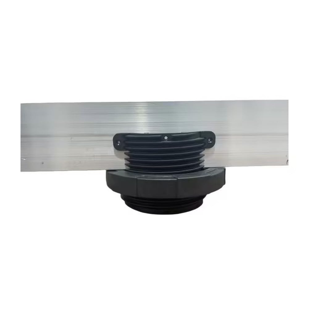 Soporte de vigueta ajustable para terrazas y suelos, pedestal de plástico con canales de drenaje, 15-50 mm de altura, negro, paquete de 4