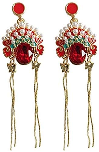 Boucles d'oreilles S925 pour femmes clips longs glands rétro
