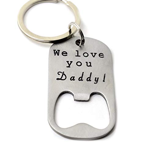 Best Daddy Ever Personalized Bottle Opener Keychain, Father's Day Present, Custom Stainless Steel #TOP2