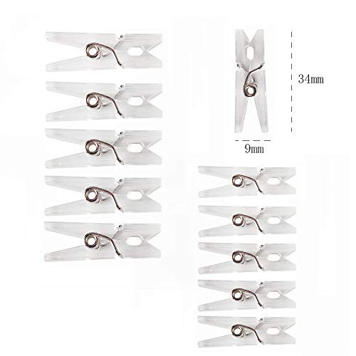Decdeal Cordão de luzes de LED com prendedores para fotos, 5 m, 50 LEDs, prendedor de foto, USB, luz