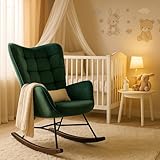 MEUBLE Cosy Still-Schaukelstuhl für Baby, Bequemer Nursing-Sessel mit Gepolstertem Sitz, Massivholz, Sicher & Ergonomisch, Ideal fürs Kinderzimmer