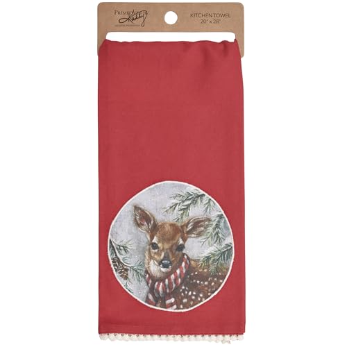 Torchon de cuisine cerf d'hiver en textile de qualité supérieure