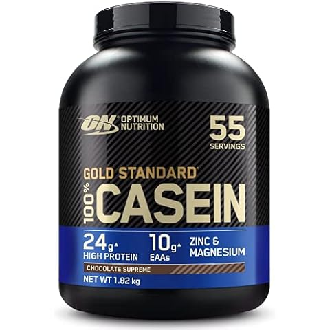 Optimum Nutrition Gold Standard 100% Casein langsam abbauendes Proteinpulver mit Zink, Magnesium & Aminosäuren, fördert Muskelwachstum & Reparatur über Nacht, Chocolate Supreme, 55 Portionen, 1,82 kg Cover