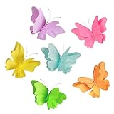 Oiieco Schmetterlinge Deko Mit Clip – 6 Farbige Fliegende Schmetterlinge Zum Aufhängen, Frühlingsdeko Fenster & Gartenparty Deko, 25 cm, Spring Decor Für Geburtstag Und Ostern
