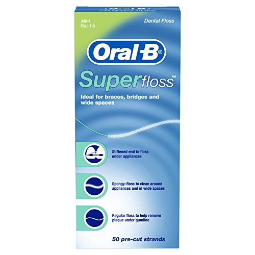 OralB Super Floss PreCut Strands Dental Floss, Mint, 50 Count Otoory