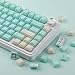 Sunzit Green Keycaps,166 Keys PBT Custom Translucent Keycaps,Cherry Profile Crystal Jelly Keycap Set,Cute Shine Through Keyboard Key caps for Mechanical Keyboards