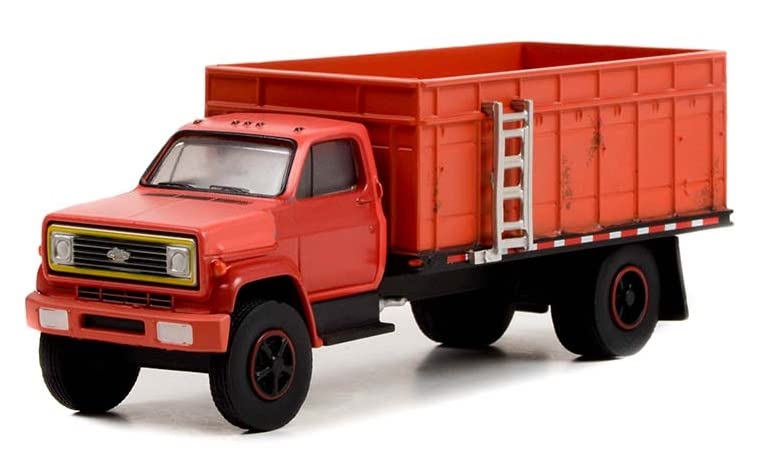 Greenlight Collectibles 45150-A S.D. Trucks Series 15 - 1980 Chevy C-70 Grain Truck - Weathered Red Cab with Red Bed 1:64 Scale Diecast