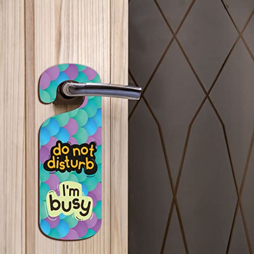 Image of KREEPO Do Not Disturb I'm Busy MDF Door Sign Hanger Size(24cm x 8.5cm) kr41