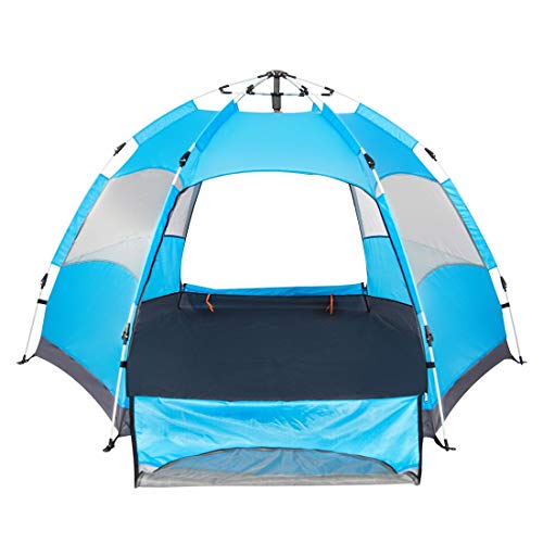 LW Instant Family Tent 3-5 Person Portable 5 Season Canopy Tent Automatic Waterproof Shelter Tent with Carry Bag for Outdoor Backpacking Picnic Hiking and Beach Fishing