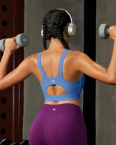 Image of RUNNING GIRL High Impact Sports Bras for Women,Racerback Running Bra Workout Crop Tank Tops Longline Sports Bra Push up