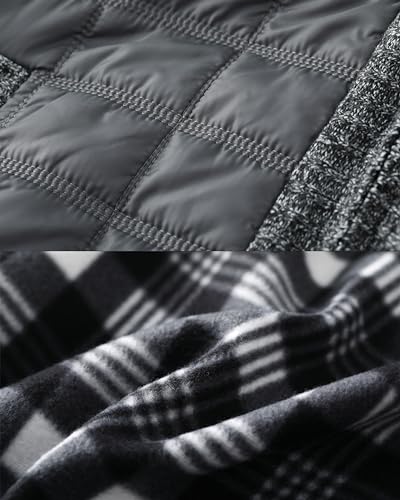 Image of VtuAOL Men's Cardigan Sweaters Casual Full Zip Sweaters Knitted Cardigan with Pockets