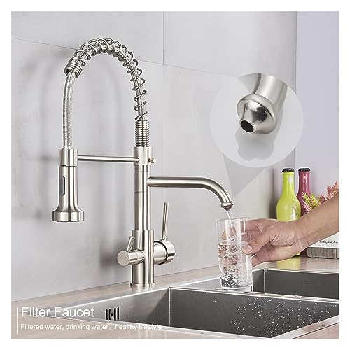 Filtre à eau pure robinet de cuisine extractible chrome contre eau calcaire - 8