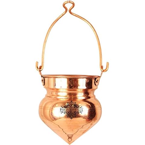 Indian Art Villa Pure Copper Shiv Jal Dhara Container, Shivling Abhishekam, Temple Home, Volume-34 Oz Cover
