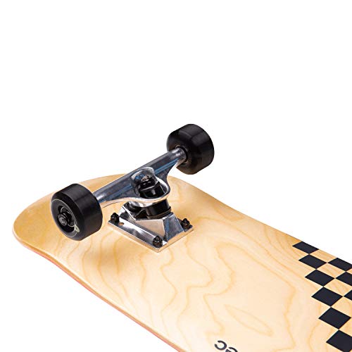 Image of Retrospec Alameda Skateboard Complete | Canadian Maple Wood Deck w / 5.5 Inch Aluminum Alloy Trucks for Commuting, Cruising, Carving & Downhill Riding