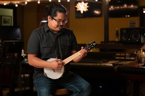 Ortega Guitars Banjo Ukulele Akustisch – Banjolele Series – Open Back – Remofell / Ahorn, Natur (OUBJE90-MA)