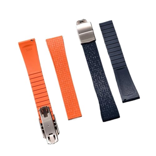 Bracelets de montre en caoutchouc fluoré noir bleu rouge vert 22mm - 4