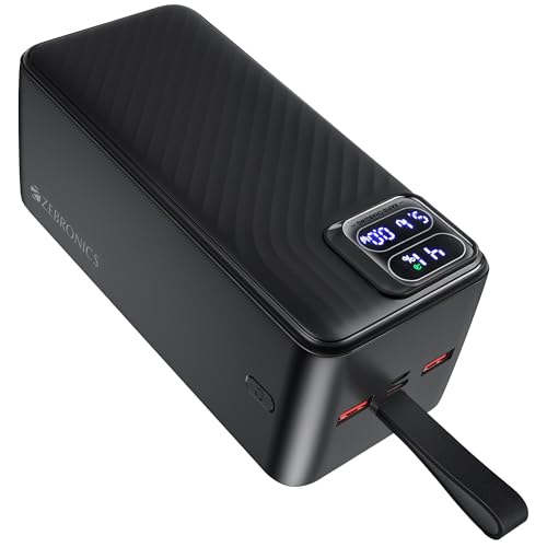 ZEBRONICS 50000 mAh Power Bank | 22.5W Super Fast Charging | PD 3...