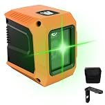 Green Cross Laser Level, Auto-Alignment, Brightness Adjustment, IP54 Protection, Compact & Portable for Indoor/Outdoor Use, Building and Object Hanging
