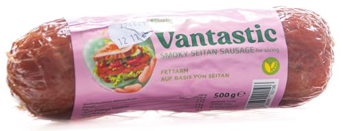 Vantastic foods SIM SALA MI am Stück, 500g | Salami VEGAN | Vegane Wurst | Wurstersatz für Veganer | Pflanzlich auf Seitan Basis