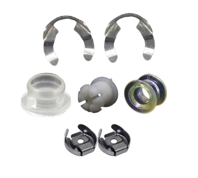 Kit premium optimizado de reparación palanca cambios manual Varillaje clásico 1997–2005 – Caja 02J/02K, para grupo VW (1997–2005), goma buje + arandelas C + casquillos + clips, 171711067B, 1K0711049AF