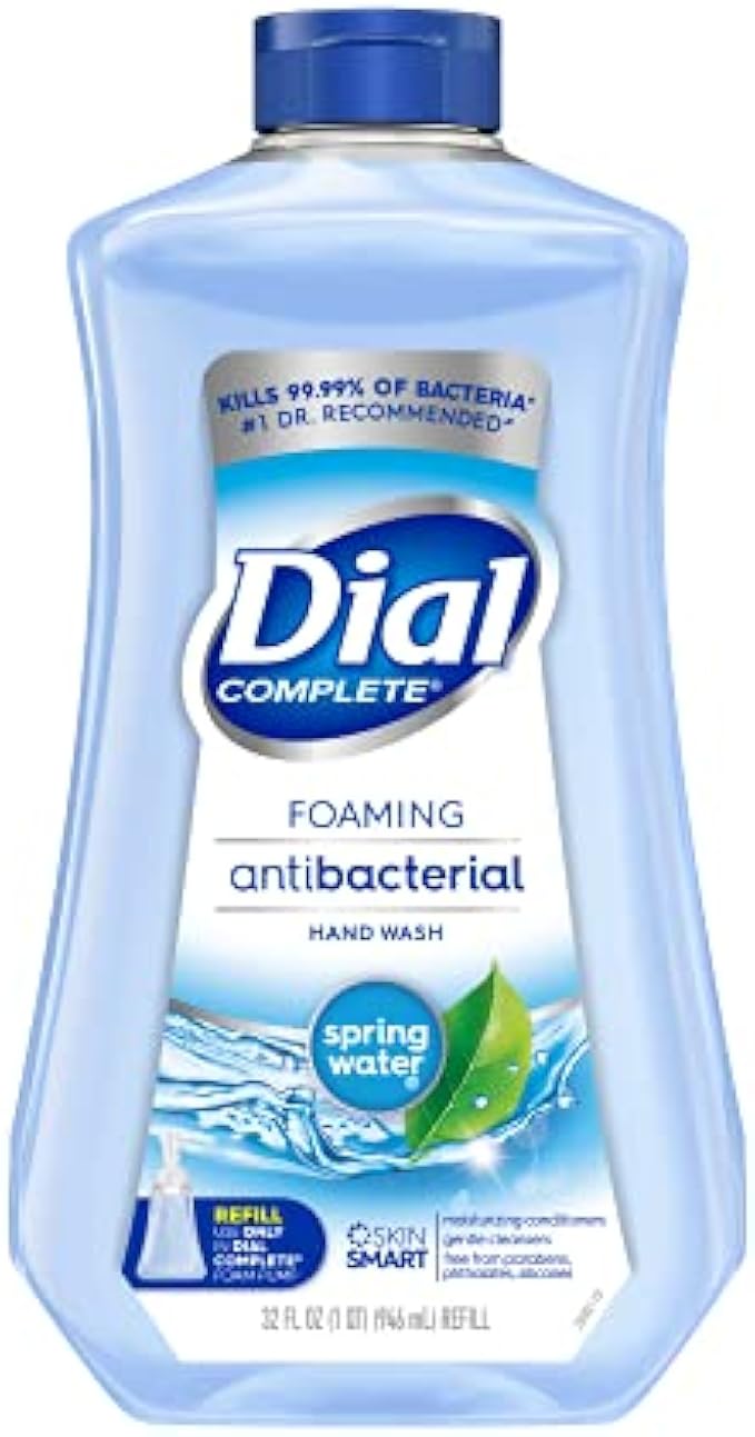 Dial Complete Antibacterial Foaming Hand Soap Refill, Spring Water, 32 fl oz