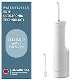 Panasonic Oral Irrigator, Cordless Water Flosser with Ultrasonic Cleaning, Dishwasher Safe Tank, EW-DJ66-W