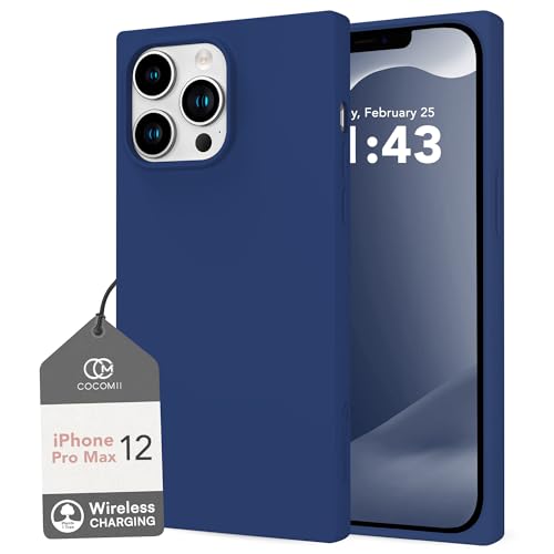 Coque silicone iPhone 12 Pro Max anti-glisse fine mate caoutchouc bleu souple
