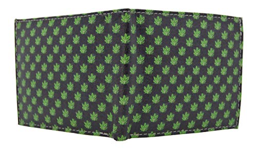 Leather Bi-fold Mini Marijuana Wallet Bills Credit Card Holder Pockets Unisex Men Women Wallet2