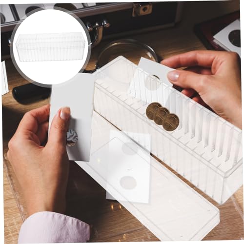 Caja organizadora transparente para monedas 20 ranuras miniatura 7
