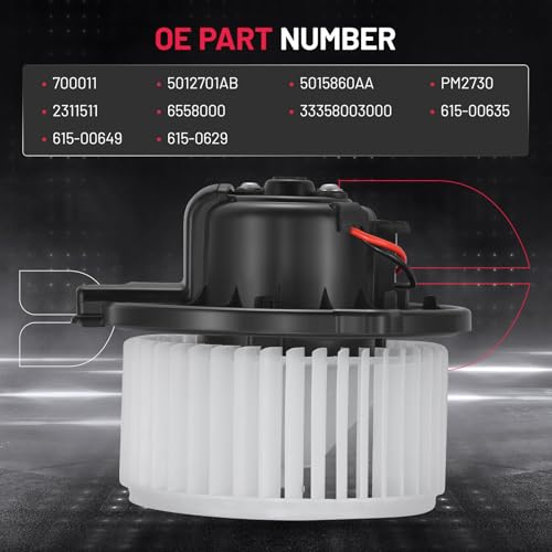 Image of BDFHYK AC Heater Blower Motor Fan 700011 Compatible with Jeep 1999-2001 Grand Cherokee WJ Series V8 4.0L 4.7L,HVAC Blower Motor Assembly Replacement for 5012701AB 5015860AA PM2730