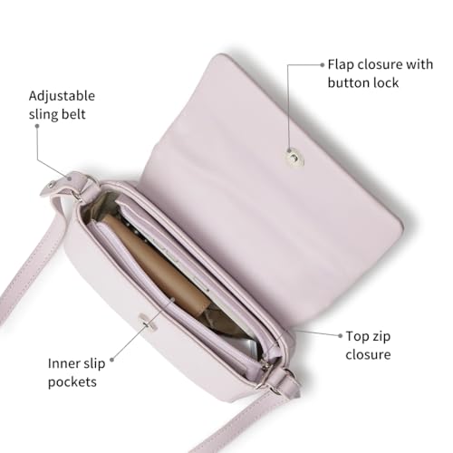 Image of Fastrack Puff Sling with Detachable Pouch | Faux-Leather Women's Handbags | Sling for Casual Carry