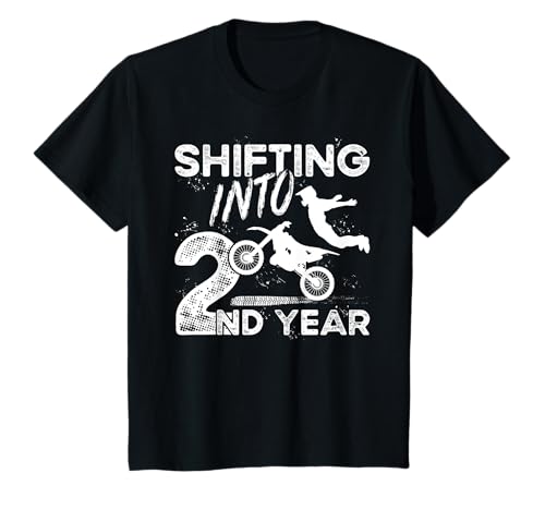 Kids 2nd Birthday Dirt Bike T-Shirt for Boys