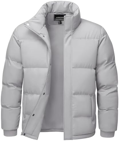 Cotrasen Men's Puffer Jacket Water Resistant Windproof Down Jackets Zip Up Warm Quilted Winter Coats for Men