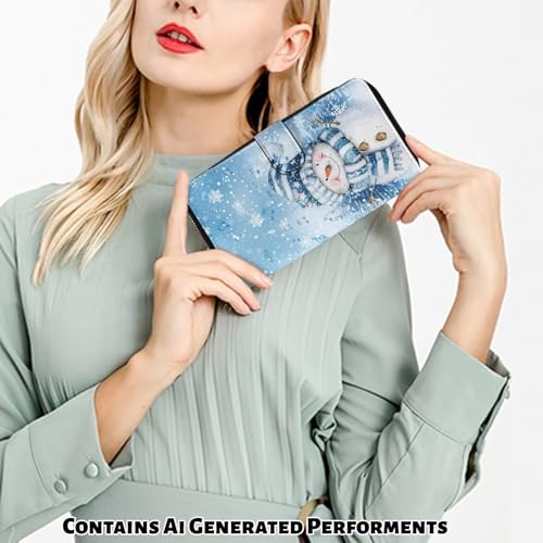 Image of COEQINE Ladies Wallets Pink Leopard Heart Black Printed Leather Phone Long Clutch Purses Check Coin Change Holder