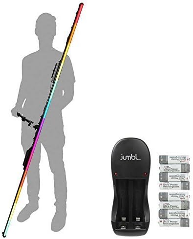 The Pixelstick - LED Digital Light Strip for Creative Photographic Multi-Color Lightpainting + Jumbl Rechargeable Batterries and Charger