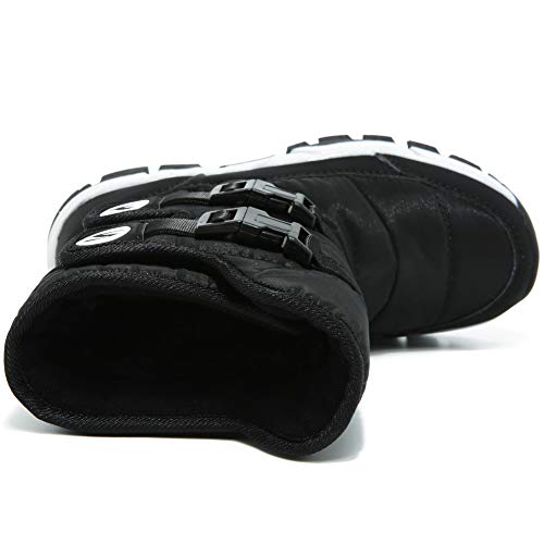 Gubarun Boys Snow Boots Winter Waterproof Slip Resistant Cold Weather Shoes (Toddler/Little Kid/Big Kid)-11.5M,All Black #TOP6