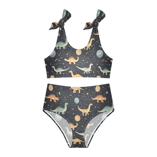 Wusikd Dinosaurs Floating Girls Swimsuits Two Piece Colorful Swimwear Bikini Set for for Girls Size 3T3