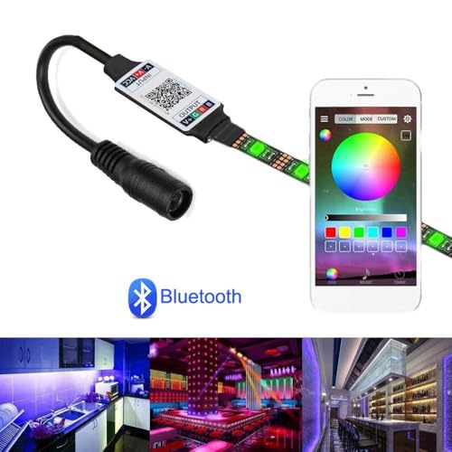 Image of SP623E RGB Bluetooth LED Controller for 5050 2835 LED Strip DC 5-24V App Control Music Sync Wireless Smart LED 2A per Channel 4 Pin Black