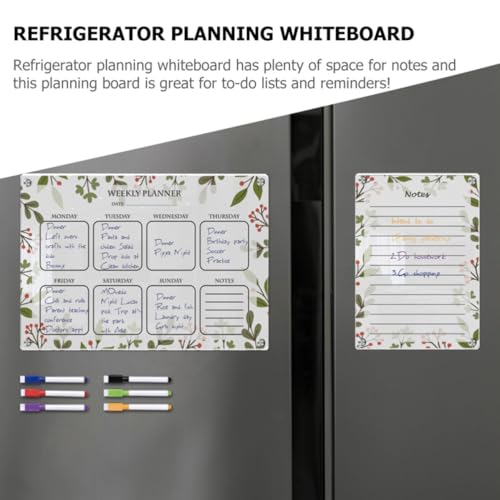 Tableau magnétique acrylique semainier effaçable pour cuisine