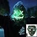 JBNEG Frightening Wire Halloween Cosplay LED Light up Scary Mask for Festival Parties, Green