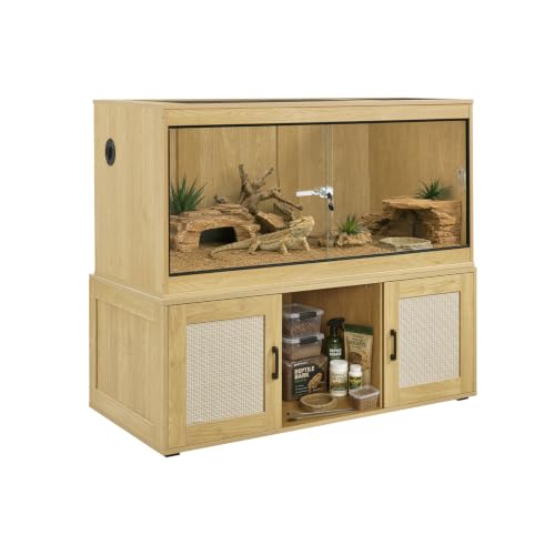 Image of Reptile Tank Stand for Unipaws 110 Gallon Reptile Tank, Storage Cabinet