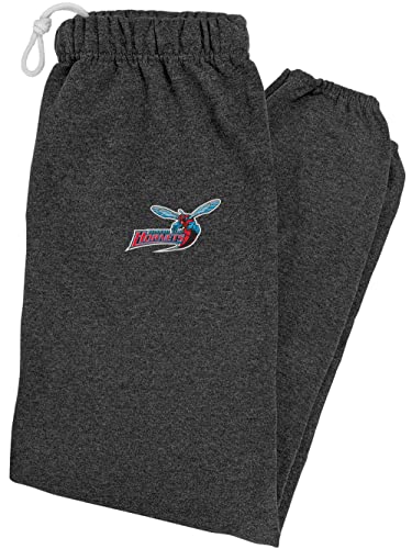 LOGOVISION Delaware State University Hornets Primary Logo Mens Jogger Sweatpants, Charcoal Heather, Large