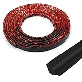 PVC Deckenleisten Selbstklebend 5m Decken und Wandübergang Sockelleisten Deckenkanten für Wandkanten Fliesenkanten (12 x 9 mm, schwarz)