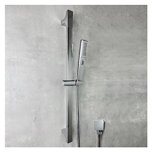 Barre de douche noire avec douchette 2 fonctions et support réglable