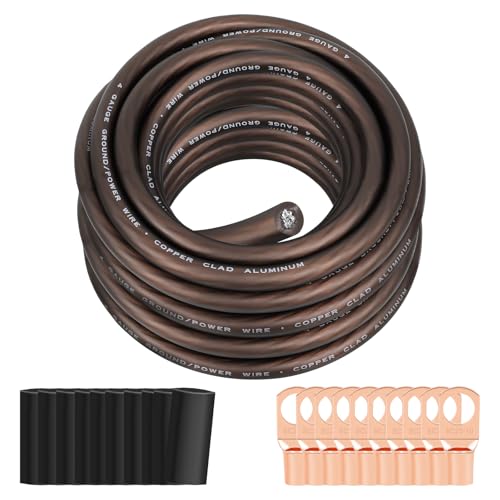 Câble de mise à la terre 4 AWG CCA flexible avec gaines thermorétractables