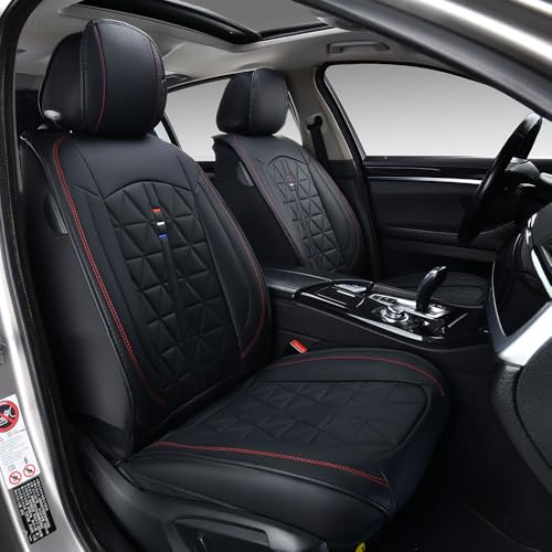 Autositzbezüge 2-Teilig Für Audi A1 A3 8P 8V 8L A4 B6 B7 B8 A5 Sportback A6 A7 Q2 Q3 Q5 Q7 SQ5, Universelle Ledersitzbezüge, Autositzschoner, Auto-Zubehör