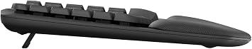 Logitech Wave Keys kablosuz ergonomik klavye, dolgulu bilek desteği, konforlu doğal dokunma, Easy-Switch, Bluetooth, Logi-Bolt alıcısı, Multi-OS, Windows/Mac için