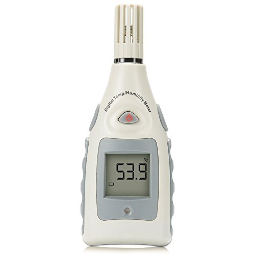 TOPONE Digital Humidity and Temperature Meter Portable Thermometer Hygrometer Monitor with Tripod Thread, Hand-held LCD Backlight for Indoor and Outdoor 9V Battery Included