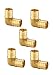 (PACK OF 5) EFIELD PEX 1INCH ELBOW BRASS CRIMP FITTINGS FOR PEX TUBING(NO LEAD)-5PCS (5)